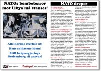 Flyer om krigen mot Libya | 14. juni 2011.