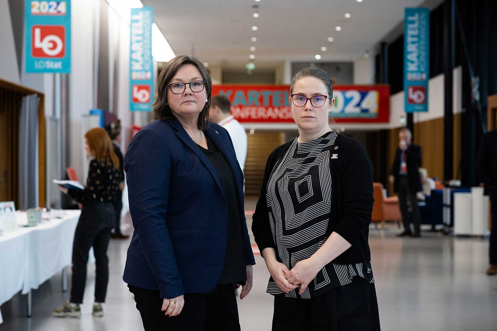 Fra venstre: Ellen Dalen, 1. nestleder i NTL og Kjersti Barsok, forbundsleder i NTL. Foto: NTL Ole Palmstrøm CC BY NC SA