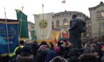 Fra streikemarkeringa foran Stortinget 28. januar.