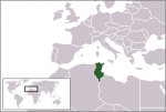 Tunisia. Kart fra WikiCommons.