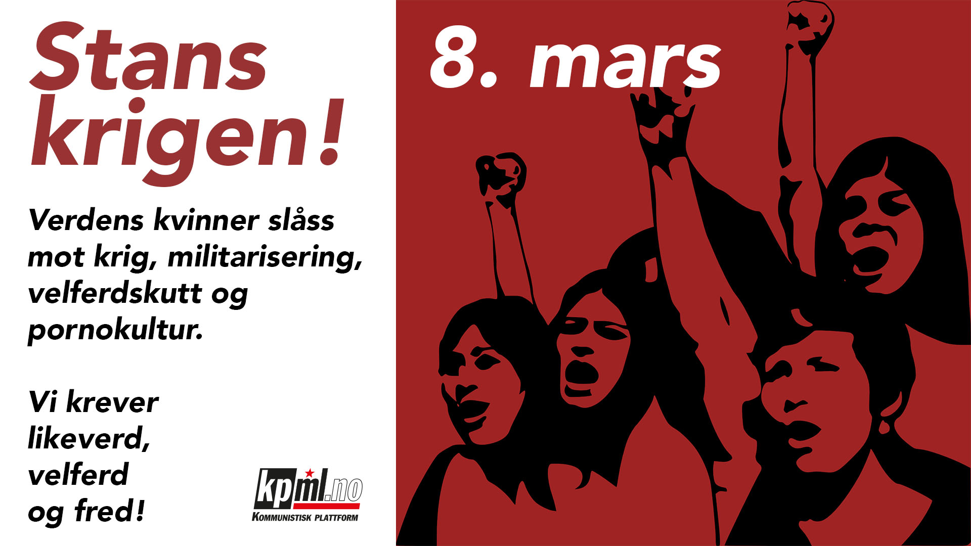 kvinner mot krig 8mars